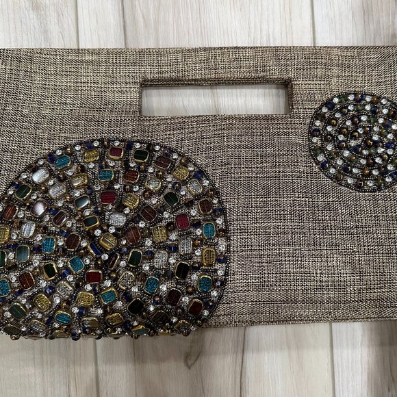 Clutch Purse with Stones - Picture 1 of 10
